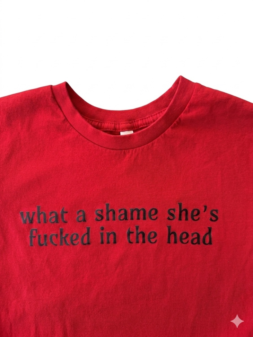 Swiftie Evermore Red Medium Baby Tee | Champagne Problems Lyrics | Non-official